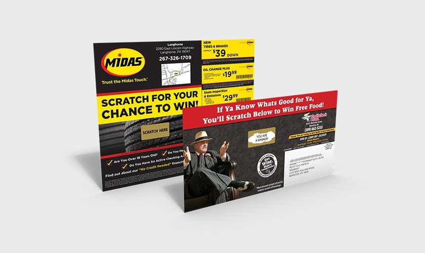 Direct Mail Scratch-Off Postcards