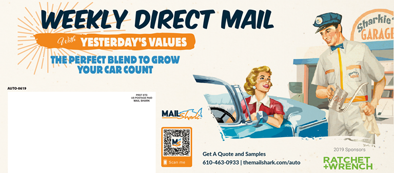 Direct mail piece with QR code