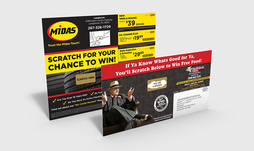 Direct Mail Scratch-Off Postcards