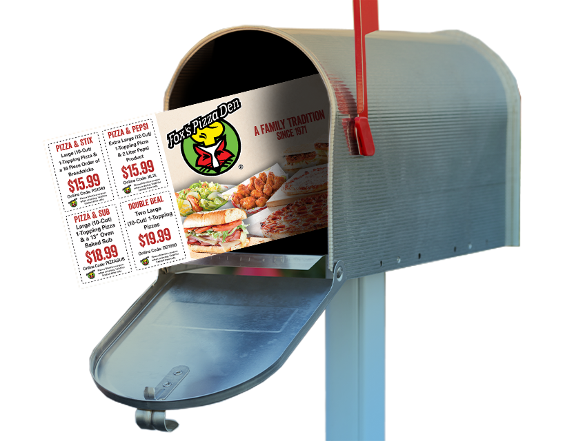 Mailbox with Restaurant Menu inside