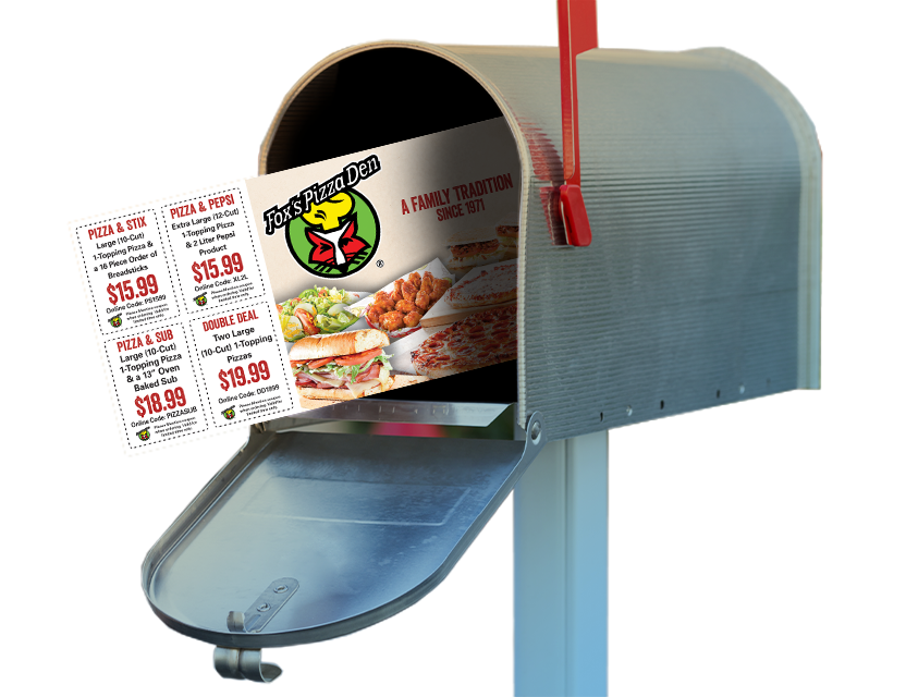 Mailbox with Restaurant Menu inside