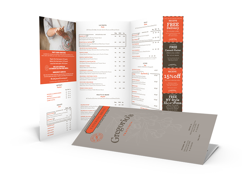 Direct Mail Restaurant Menu