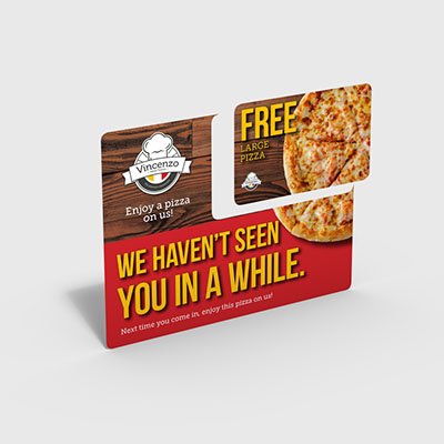 Restaurant Plastic Retention Postcard Mailer