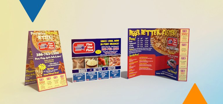 Five Star Pizza Direct Mail Products