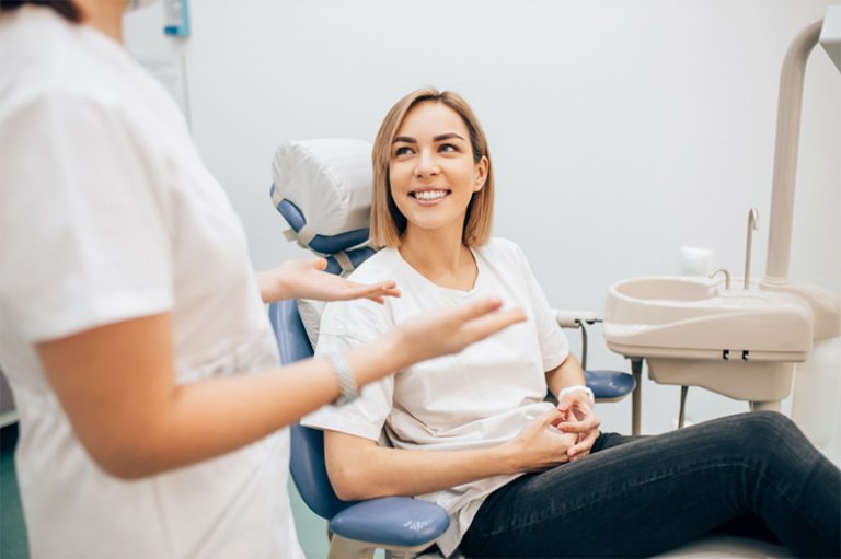 Woman in Dental Chair