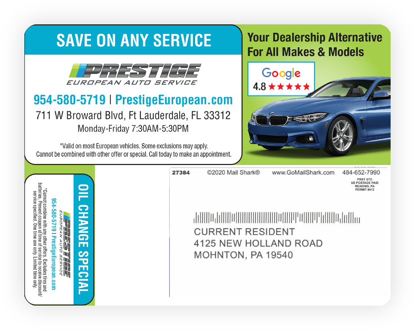 Specialty Automotive Repair Industry - Direct Mail Products