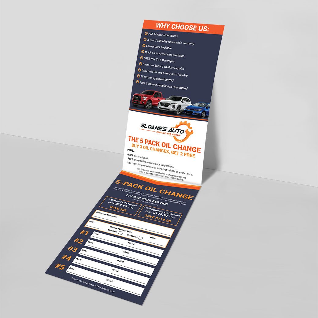 Automotive Folded Magnet Mailer