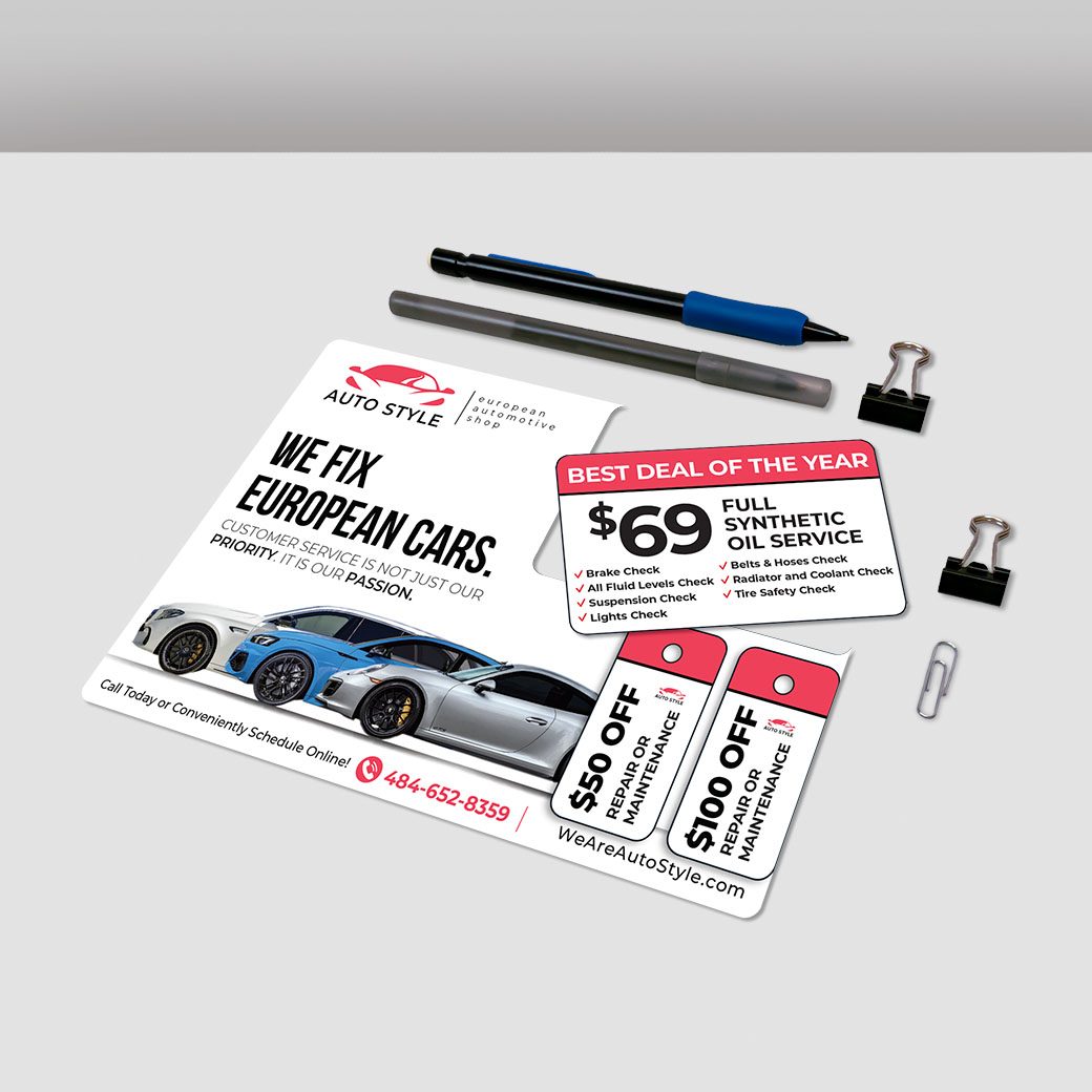 Specialty Automotive Plastic Postcard - Medium