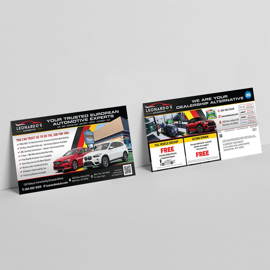 Specialty Auto Postcard Mailer