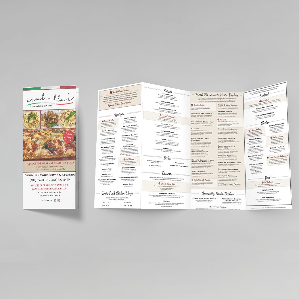 XL Pizza Restaurant Menu