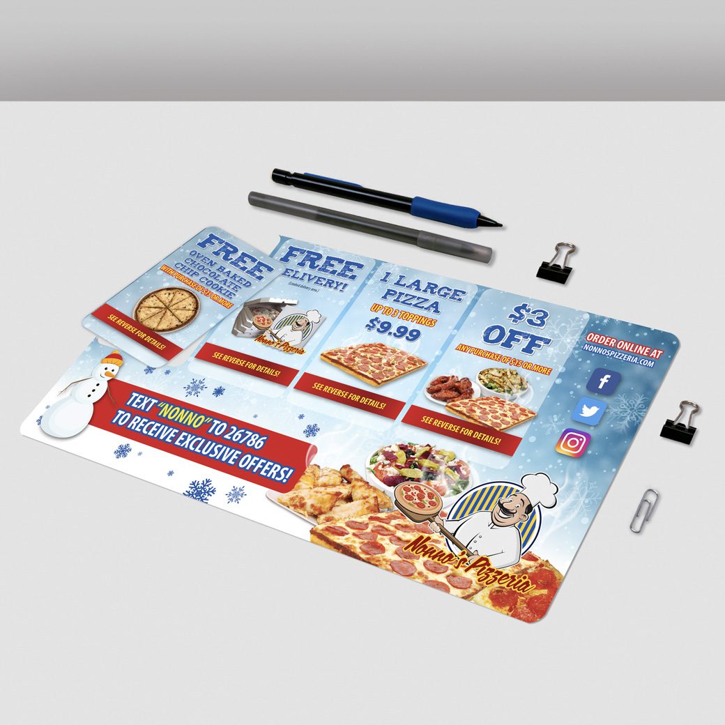 Pizza Plastic Postcard - Large