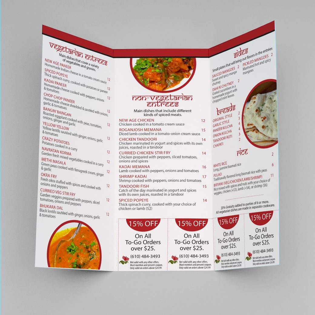 Small Restaurant Menu