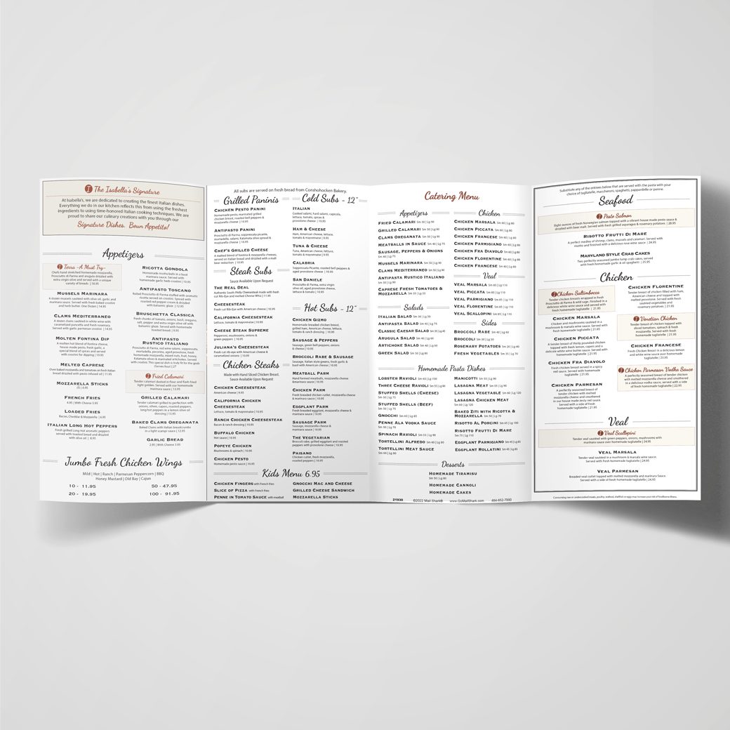 XL Pizza Restaurant Menu