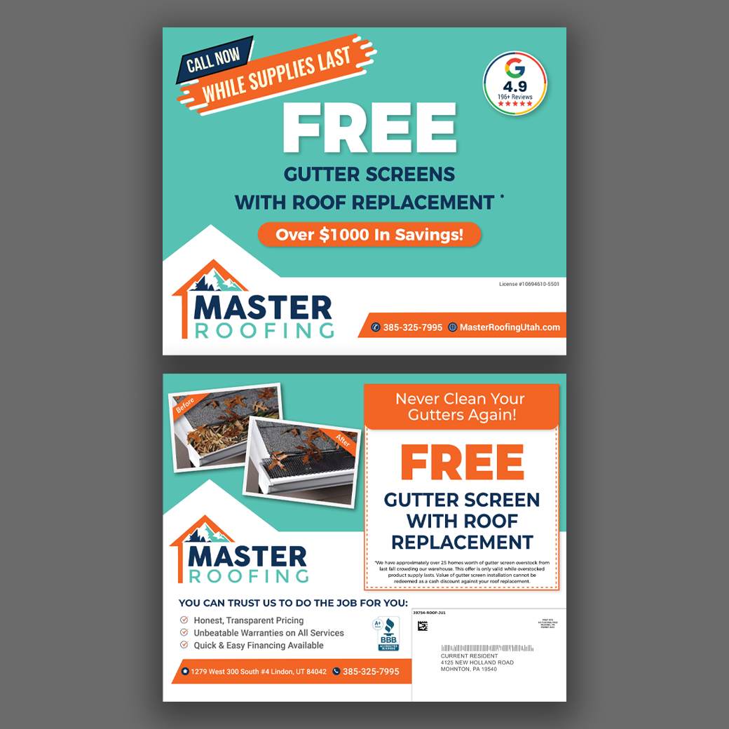 Jumbo Postcard - Roofing Industry