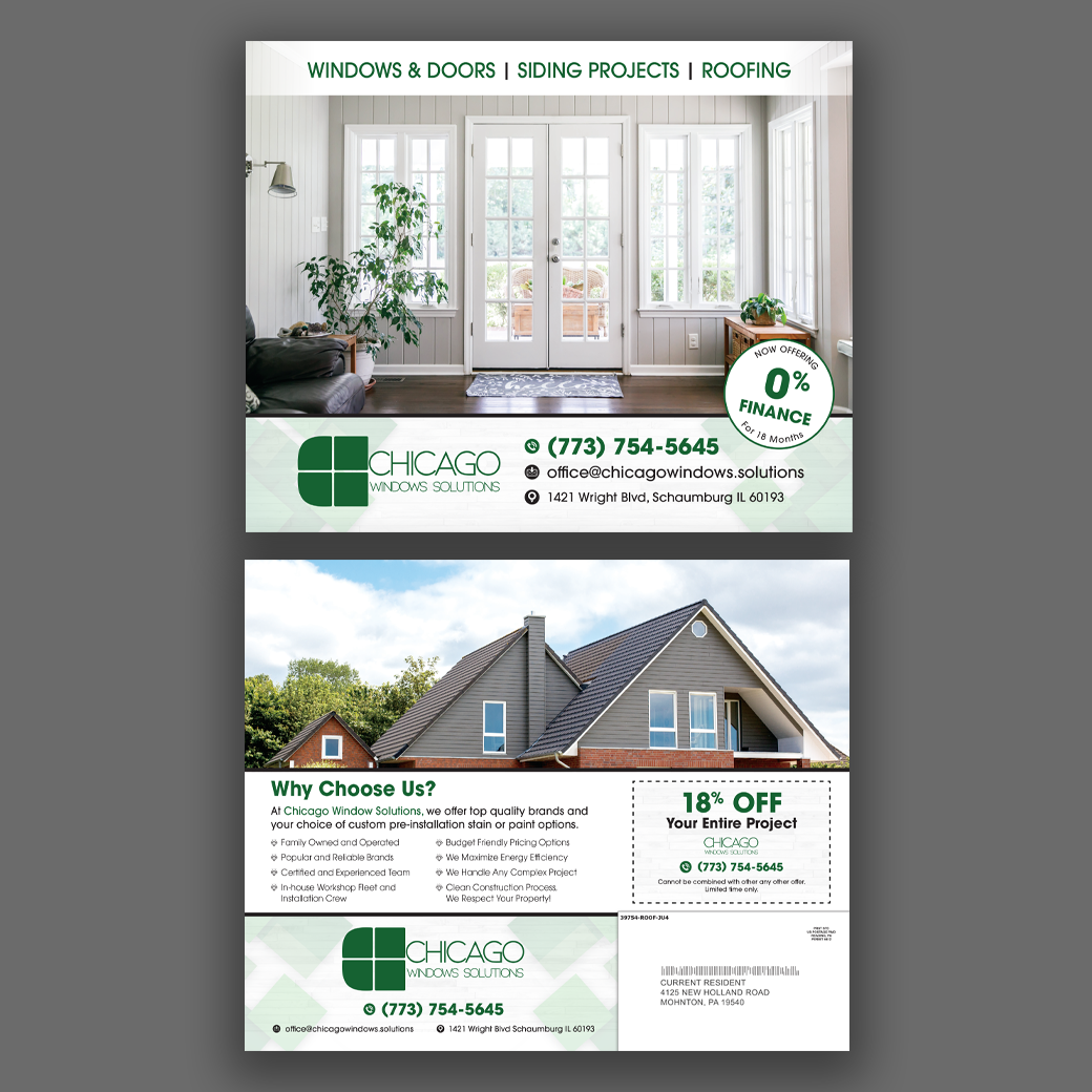 Jumbo Postcard Mailer - Roofing