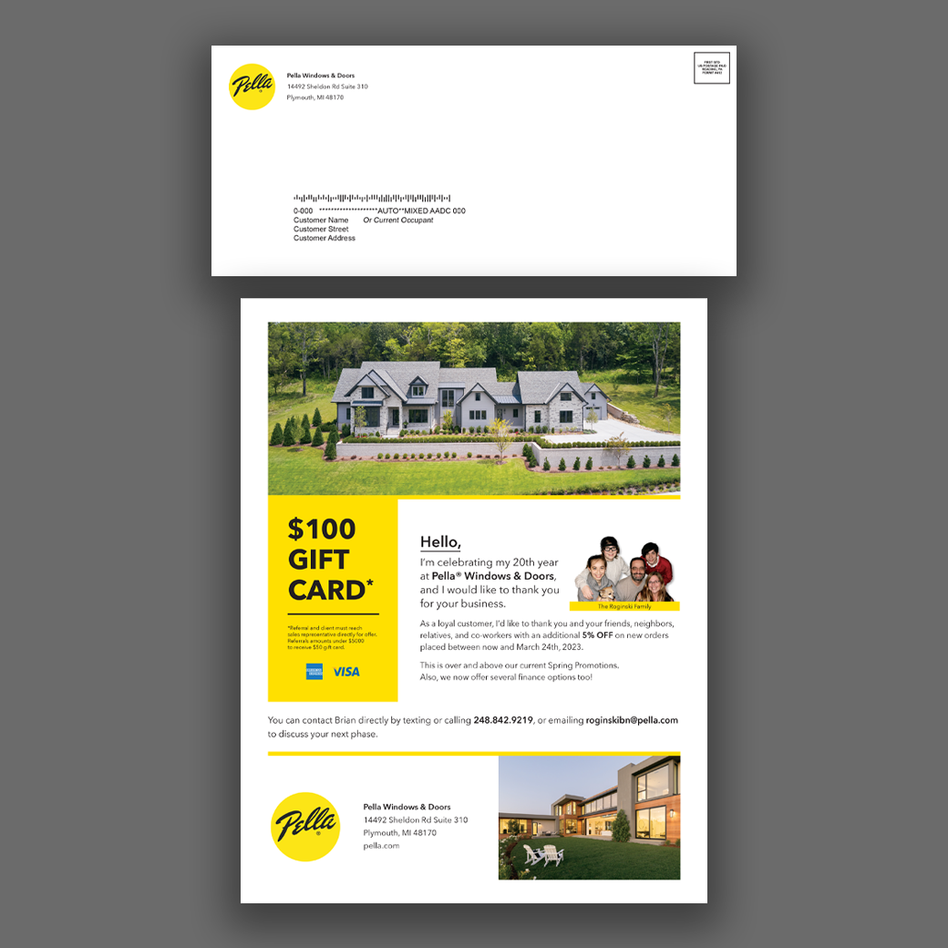 Roofing Direct Mail Letter & Envelope
