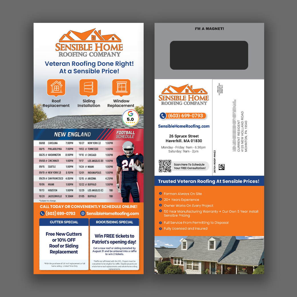 Roofing Magnet Postcard
