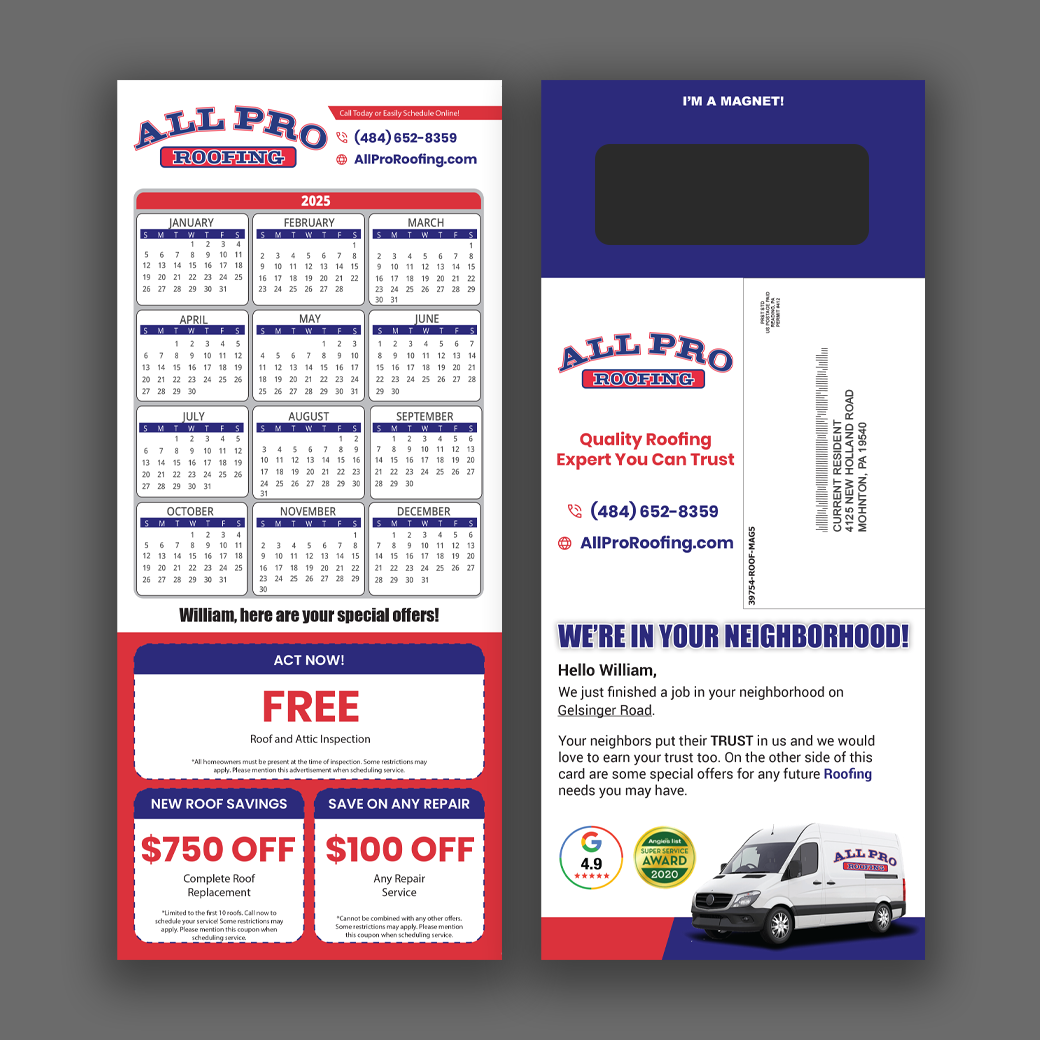 Roofing Postcard Magnet