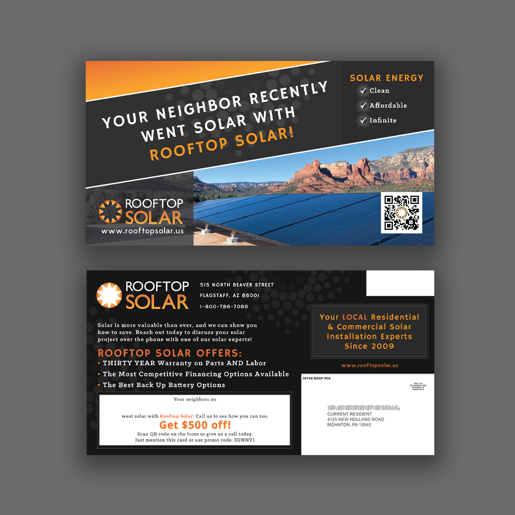 Roofing Oversized Postcard