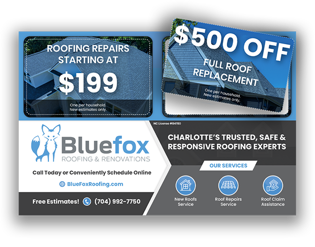 Roofing Plastic Postcard