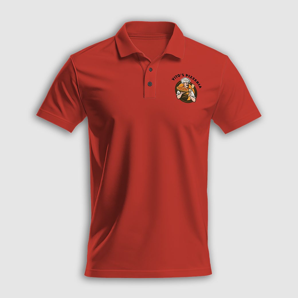 Embroidered polo sample