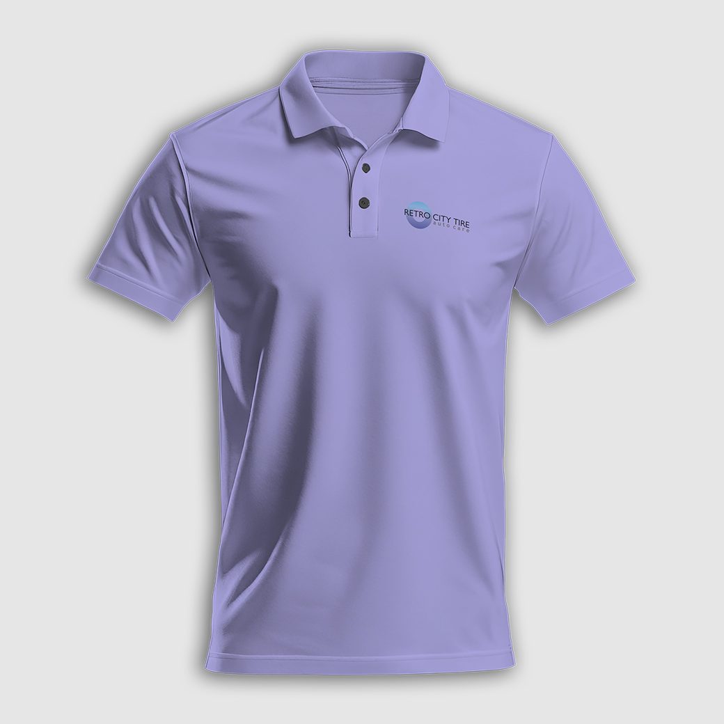 Embroidered polo sample